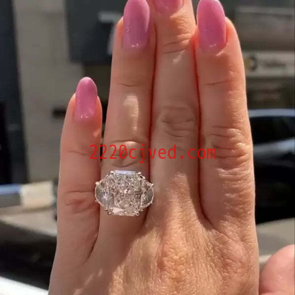 预发布站点、5ct Radiant Cut White Sapphire Engagement Ring、testother-12345