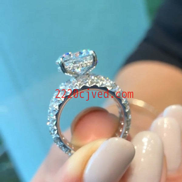 预发布站点、5.15ct Round Cut White Sapphire Stunning Engagement Ring、testother-12345