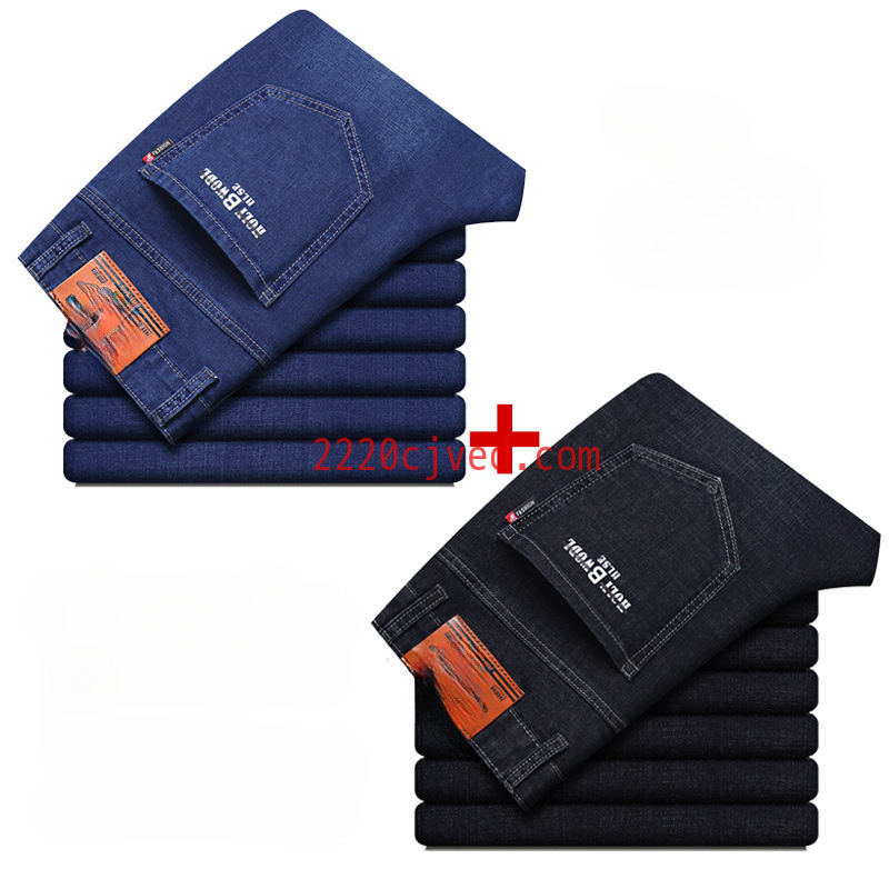 预发布站点、BLUE HARDCORE Qs Woodpecker New Summer Thin Men's Jeans Loose Straight Stretch Plus Size Trousers Middle-aged Business Casual、https://detail.1688.com/offer/860483009075.html-12345