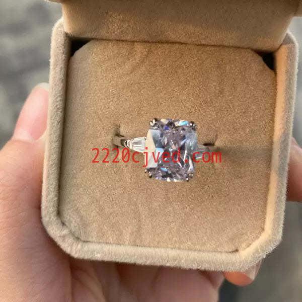 预发布站点、5ct Cushion Cut White Sapphire Engagement Ring、testother-12345