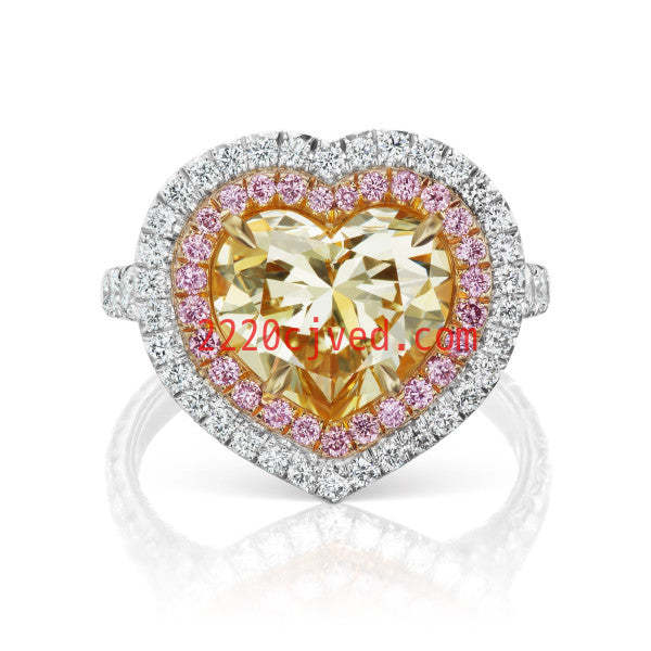预发布站点、5.2ct Heart Cut White Sapphire Engagement Ring、testother-12345