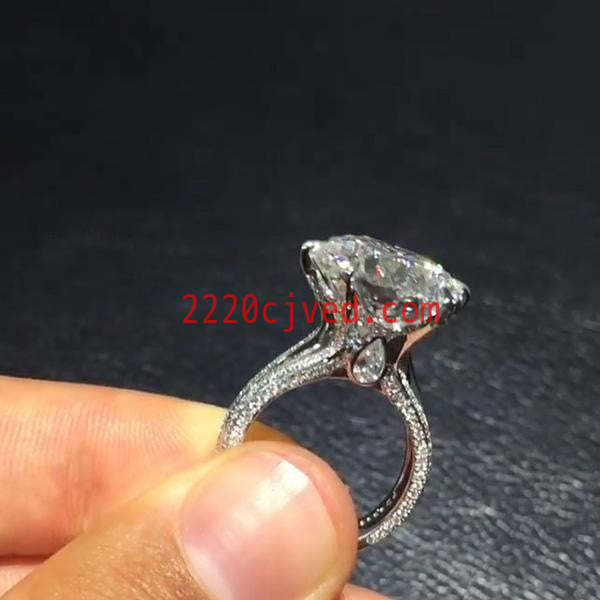 预发布站点、5.5ct Round Cut White Sapphire Engagement Ring、testother-12345