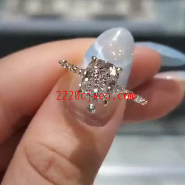 预发布站点、5ct Cushion Cut White Sapphire Ring In Gold、testother-12345