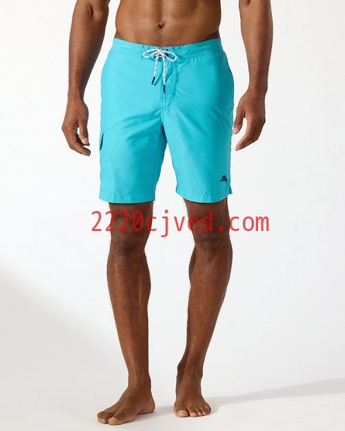 预发布站点、Big and Tall Baja Cabana Blooms Water-Activated Board Shortsenglish、-12345