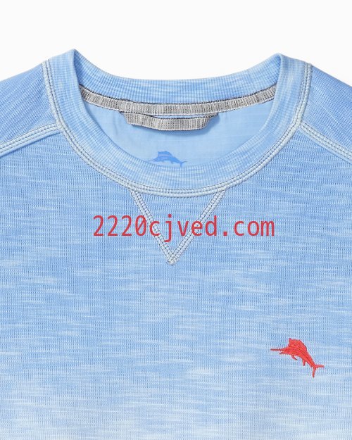 预发布站点、Big and Tall Tobago Bay Horizon Crewneck Sweatshirtenglish、-12345