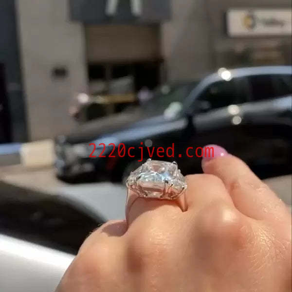 预发布站点、5ct Radiant Cut White Sapphire Engagement Ring、testother-12345