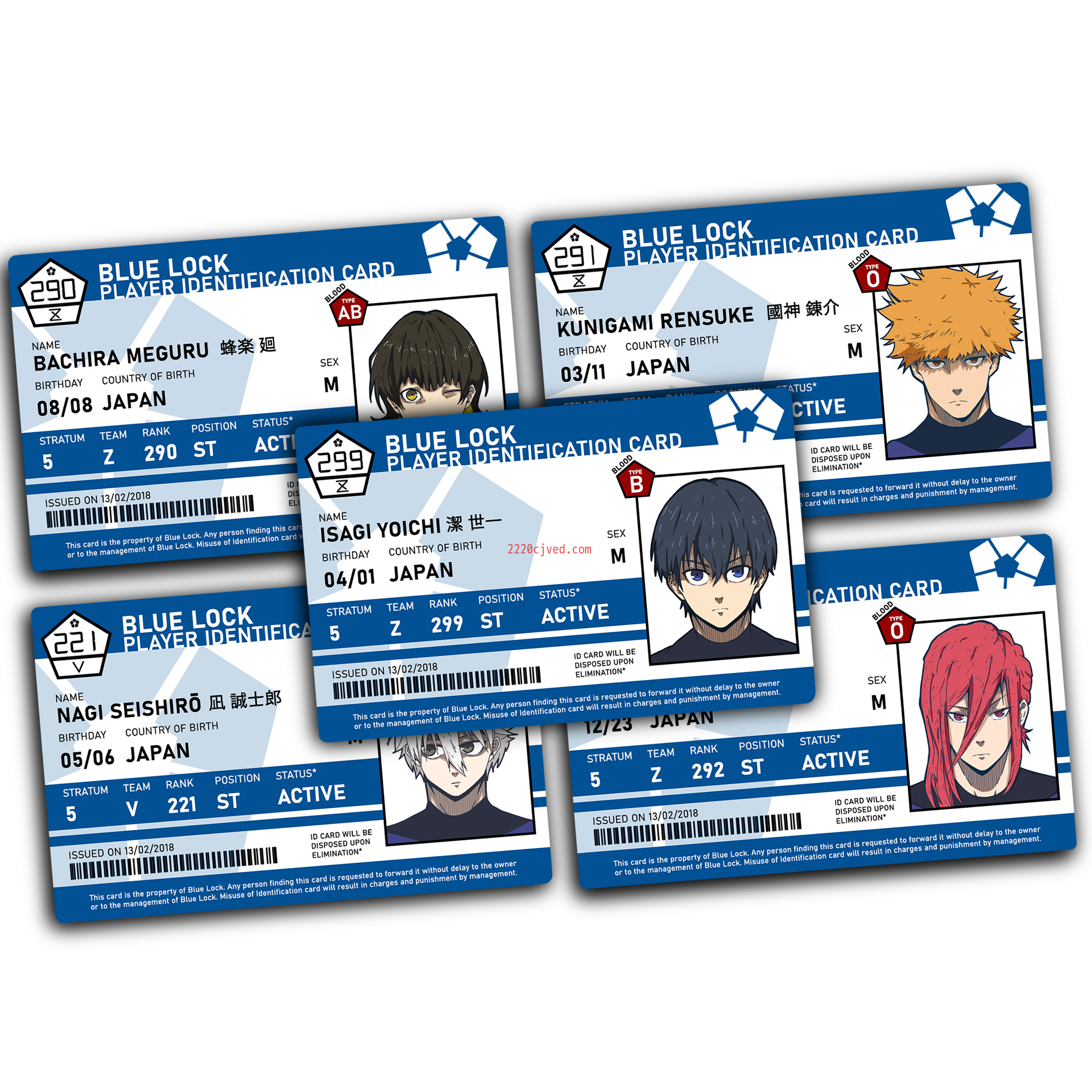 预发布站点、Blue Lock Identification Cards、mysite-12345